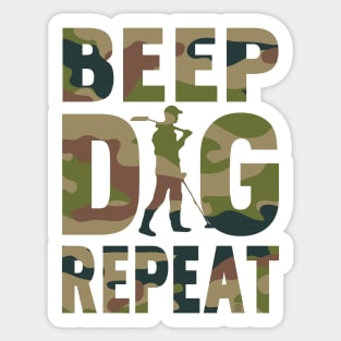 Detectorists Camo Edition by Eye Voodoo Sticker